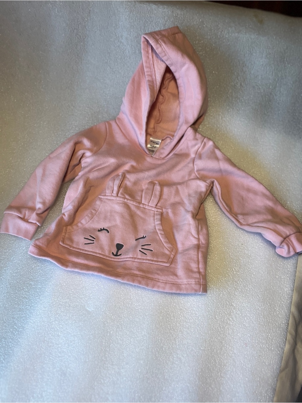 Carter’s 24M Toddler Pink Hooded Pullover with Kitty Pocket